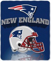 New England Patriots Gridiron Throw Blanket Measures 50 x 60 inches - £12.84 GBP