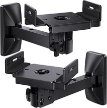 Pipishell Speaker Wall Mounts, Dual Side Clamping Bookshelf Speaker, 1 Pair - £34.75 GBP