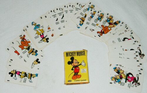Walt Disney Mickey Mouse Illustrated Childrens Card Game Complete 1965 Russell - £7.61 GBP