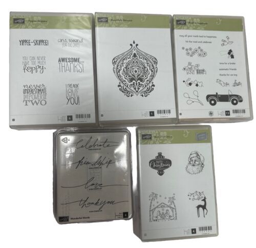 Stampin' Up Stamp Sets Lot of 5 Best of Christmas Yippee Skippee Etc New Retired - $24.70