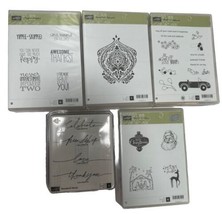 Stampin&#39; Up Stamp Sets Lot of 5 Best of Christmas Yippee Skippee Etc New Retired - £19.43 GBP