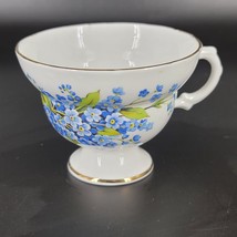 Rosina China Tea Cup Footed Replacement with Blue Forget Me Not Flowers ... - £9.17 GBP