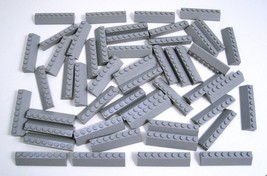 Lego Slope 45 degree 2x8 LIGHT BLUISH STONE GREY Lot of 50 Slopes #4445 - £36.14 GBP