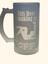 16oz Frosted Glass Beer Mug  feeling hoppy (Easter) - $301.34 MXN