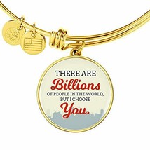 Love Message Gift Billions of People Circle Bangle Bracelet Stainless Steel or 1 - $40.54