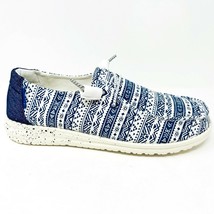 Hey Dude Womens Wendy Blue Aztec Size 5 Slip On Walking Comfort Shoes - £38.21 GBP