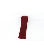 Vintage 60s Mohair Wool Knit Skinny Square Neck Tie Dress Tie Heathered Red - $711.32 MXN