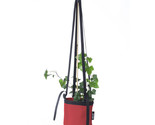 BACSAC Hanging Pot Garden Equipment Plants Decor Fabric Round Red Size 10 L - £33.68 GBP