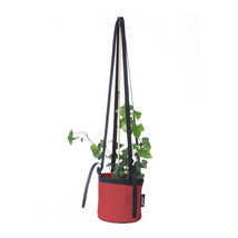 BACSAC Hanging Pot Garden Equipment Plants Decor Fabric Round Red Size 10 L - £33.68 GBP