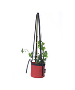 BACSAC Hanging Pot Garden Equipment Plants Decor Fabric Round Red Size 10 L - £31.77 GBP