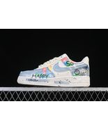 Custom Air Force 1 ’07 Low “Fantasy Cowboy” – Hand Painted Denim Graffit... - $160.00