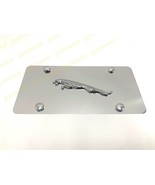3D Jaguar Leaper Emblem Silver Aluminum Chrome Metal Vanity Front Licens... - $28.18