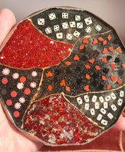 Feeling LUCKY Unique Mixed Media Large Coaster Cards Dice Gambling Desk ... - €8,89 EUR