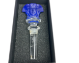 Versace Medusa Cobalt Blue Crystal Rosenthal Bottle Stopper--New Open Box - $60.00