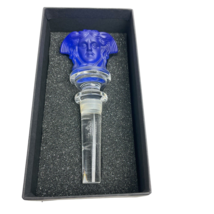 Versace Medusa Cobalt Blue Crystal Rosenthal Bottle Stopper--New Open Box - £47.96 GBP