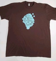 American Apparel Brown Graphic T Shirt Mens Sz XL Thought Bubble Mankind Humans - £14.78 GBP