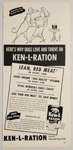 1948 Print Ad Ken-L-Ration Canned Dog Food Lady &amp; Dog Dance Cartoon  - £12.06 GBP