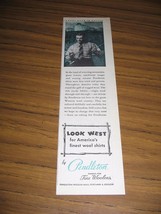 1945 Print Ad Pendleton Wool Shirts Man with Fishing Pole Woolen Portland,Oregon - £7.30 GBP