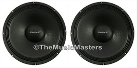 Pair 15&quot; inch 8 ohm HQ WOOFERS Bass Speaker Studio Home Cabinet Sub Repl... - £100.24 GBP