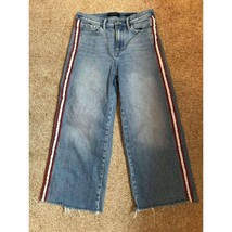 Banana Republic Wide-Leg Cropped Jeans with Side Stripe Detail Light Was... - $40.00