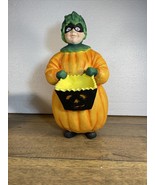 Pumpkin Boy Costume Trick or TreatFigure 11&quot; x 5&quot; Halloween HTF Departme... - £30.54 GBP