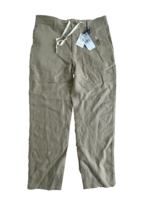 mango cropped linen pants 350 man flak with drawstring Men size 40 (33 in) - £57.70 GBP