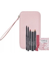 ULTA BRAND SPRING PINK ZIPPER WRISTLET COSMETIC CASE WITH MAKEUP PRODUCTS - $17.33