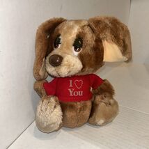 Russ Luv Pets Dog w/ I LOVE YOU Shirt * Plush/Stuffed  8" Vintage P3 - $9.75