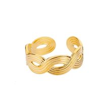 Opening Adjustable Wave Rings for Women, Stainless Steel Tangled Infinit... - £19.92 GBP