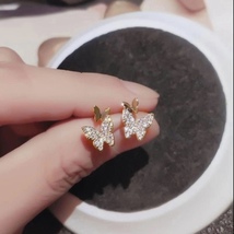 Cute Mini Gold Butterfly Stud Earrings for Women - £7.82 GBP