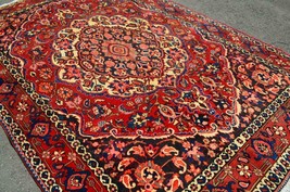 6&#39;8 x 10&#39;5 Fine Quality Vintage Handmade Wool Area Rug 7 x 11 Oriental Carpet - £1,500.39 GBP