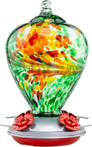 Hummingbird Feeders for Outdoors Hanging, Blown Glass Hummingbird Feeder... - $768.24 MXN