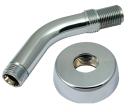Mobile Home/RV Shower Arm &amp; Flange Chrome Plated 1/2&quot; Threads - £8.65 GBP