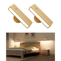 Wall Sconces Set Of 2 Rechargeable Wall Lights With 360 Rotation,Dimmable Batter - £63.14 GBP