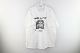 Vintage 90s Mens XL Stop Smoking Nobacco Lungs Spell Out Short Sleeve T-Shirt - £55.52 GBP