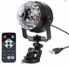 3W RGB LED DJ Disco Stage Crystal Magic Ball Party Lights with Remote Control - £28.39 GBP