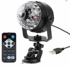 3W RGB LED DJ Disco Stage Crystal Magic Ball Party Lights with Remote Control - £28.27 GBP