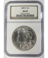 1884-O Silver Morgan Dollar Graded by NGC as MS-64! Gorgeous Coin - $3,008.34 MXN