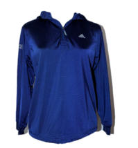 Adidas Navy Track Jacket Blue Hoodie Athletic Casual Activewear Womens M 10 12 - £19.53 GBP
