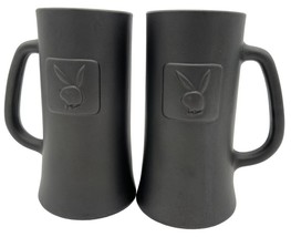 VTG Playboy Bunny Graphite Frosted Glass Beer Mug Stein Barware Cocktails Drinks - £9.54 GBP