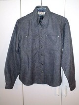 TWO OF US CO CLOTHES TO BE WORN MEN&#39;S GRAY WOOL BLEND SNAP LS SHIRT-M-RU... - $163.54 MXN