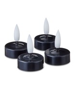 Black Tealight Flameless Candles, 4CT, Warm White Flickering Leds, Batte... - $18.88 CAD