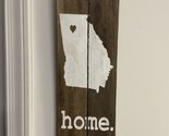 Georgia State Map Home Wooden Sign 7 inches wide and 20 inches Barn Wood - $19.14