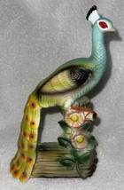 Vintage Ceramic Ucagco Peacock 9” Tall 1960’s Figurine Japan Hollow - £39.95 GBP