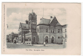 Post Office Springfield Massachusetts 1907c postcard - £4.96 GBP