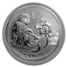 2016 Australie 50 Centimes Lunaire Année De Le Singe 1/2 OZ Argent Bu Mo... - €54,80 EUR