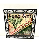 Napa Valley Hardonnay Metal Ceramic Free Standing Wall Trivet Decoration... - £13.00 GBP