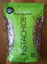 Wonderful Pistachios NO SHELLS Roasted &amp; Salted 24 oz 1.5 lbs 680g OCT 21 2022 - £19.91 GBP