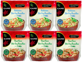 Ka-Me Hokkien &amp; Thai Ribbon Stir Fry Fresh Cooked Noodles, Variety 6-Pack - £31.66 GBP