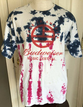 Budweiser Music Festival Tie Dye Short Sleeve Shirt Men’s XL Made In America - $39.59